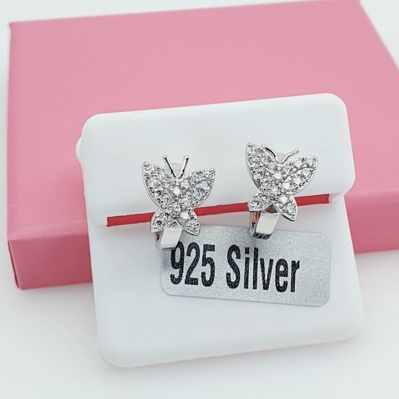 925 Sterling Silver Cubic Zirconia Earrings, U19254648 - Picture 10 of 11